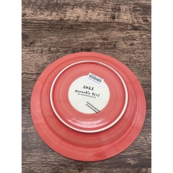 Anthropologie Nathalie Lete 12 Days of Christmas Dessert Plate 6 Geese A Laying - Picture 3 of 3